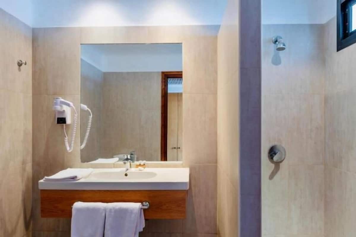 Hårtørrer, bidet, håndklæder