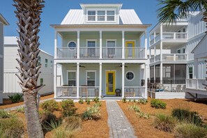 Exterior - 30a Beach House with 6-Seater LSV! Steps to Pool, Beach 3 min away, Balcony (Santa Rosa Beach)