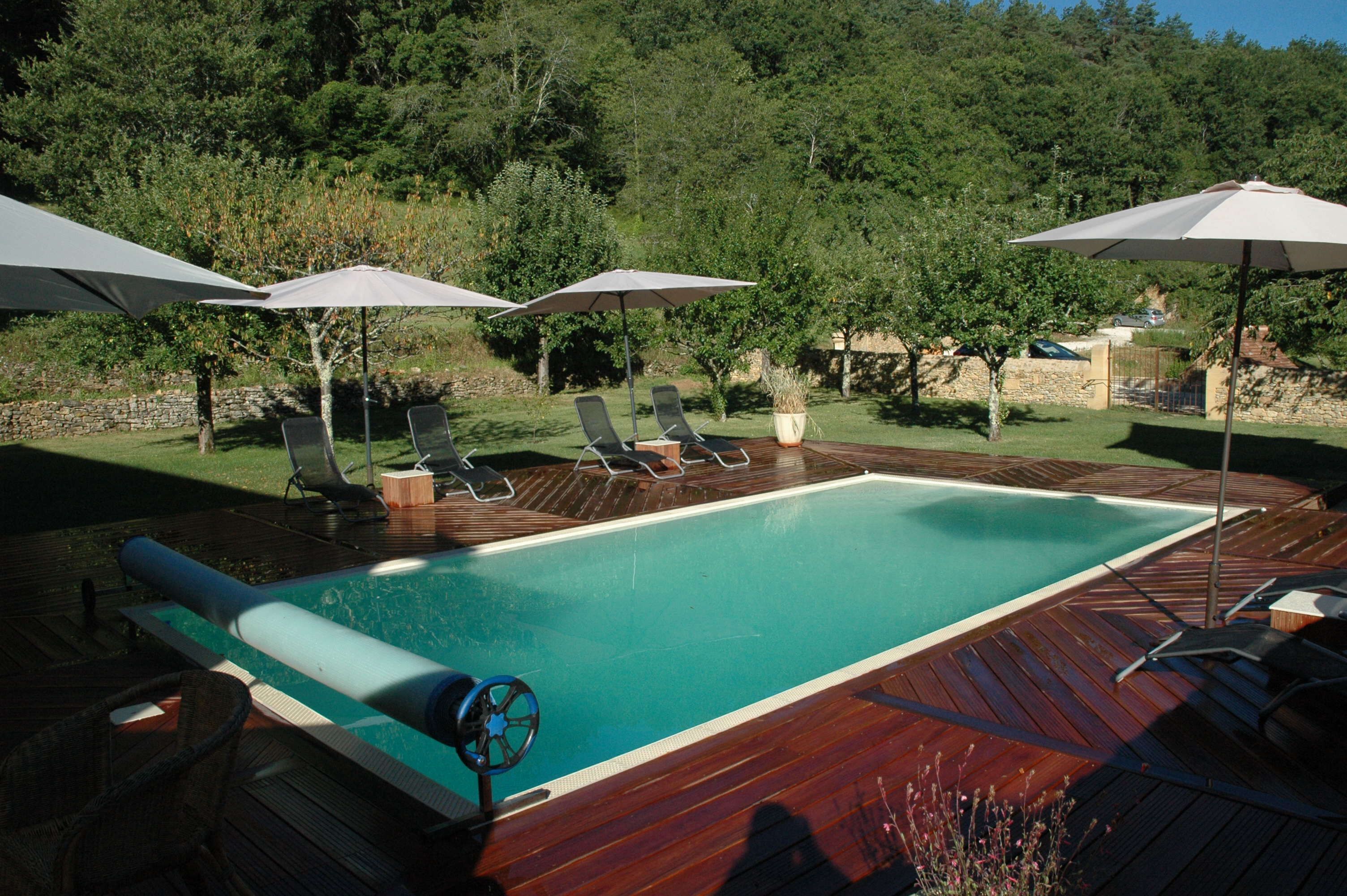 Piscine extérieure, piscine chauffée