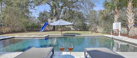 A heated pool