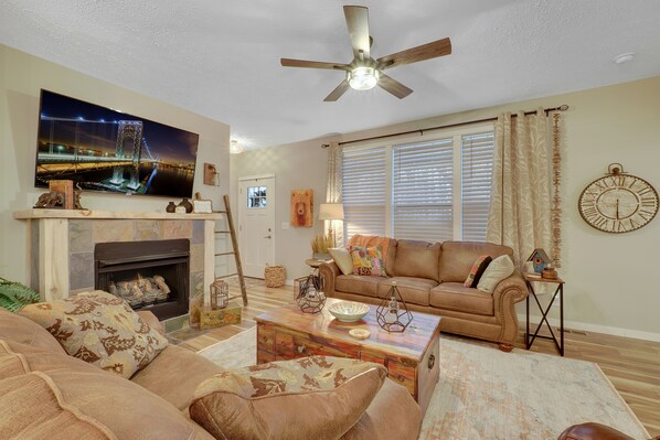 TV connectée, cheminée