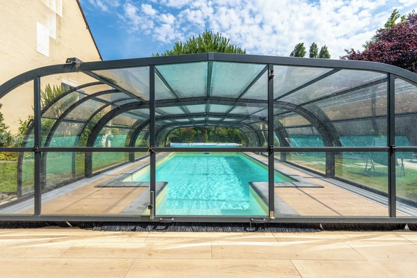 Piscine extérieure, piscine chauffée