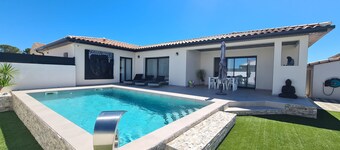 Air-conditioned villa with pool Cévennes view