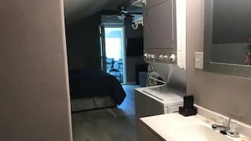 1 bedroom, iron/ironing board, travel crib, free WiFi
