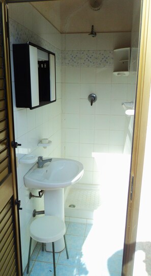 Shower, bidet, towels