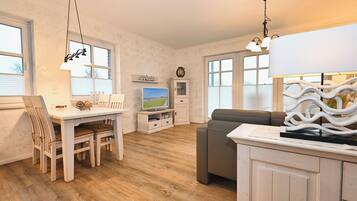 TV, DVD player, stereo