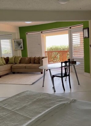 Living area - Executive Loft Apartment with Ocean View (Bridgetown)
