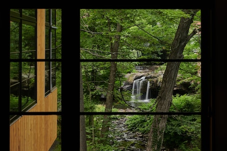 Superior Room, Fireplace, River View | View from room. Woodstock Way Hotel