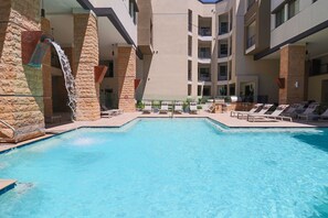 Una piscina riscaldata