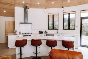Fridge, microwave, dishwasher, coffee/tea maker