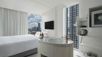 Literie de qualité supérieure, mini-bar avec articles gratuits