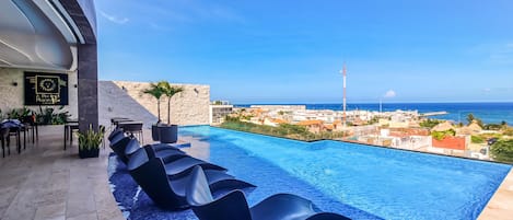 A heated pool
