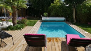 Piscine extérieure, piscine chauffée