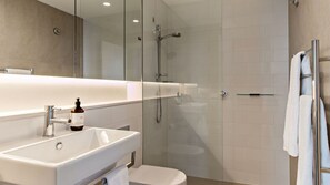 Hair dryer, towels