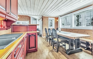 Fridge, microwave, dishwasher, coffee/tea maker