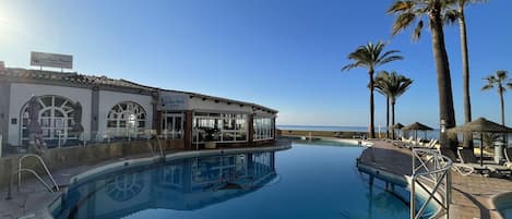 A heated pool