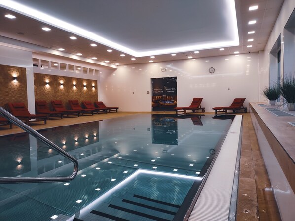 Indoor pool, a heated pool