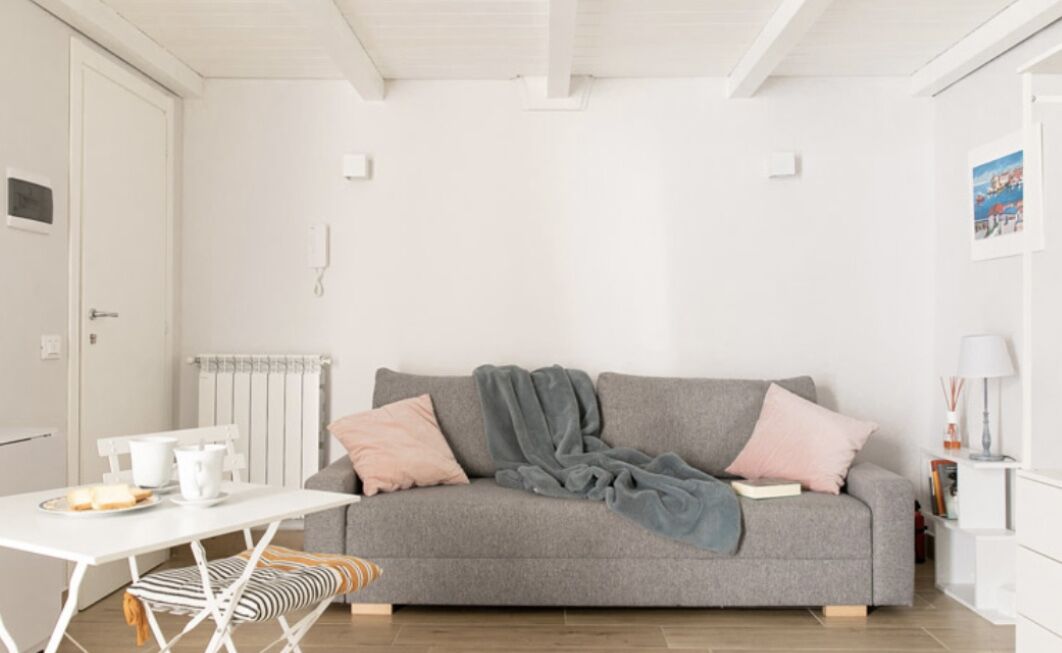 Apartamento Confort, 1 cama doble con sofá cama | Zona de estar | Televisión LCD de 32 pulgadas con canales por cable, una televisión