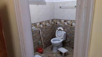 Shower, designer toiletries, towels, soap