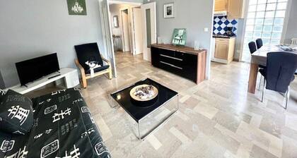 Sunny F2 Apartment with Terrace, 600m from Spa, Pet-Friendly