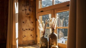 A wooden window sill with two vases and a small bowl. - David am Buchhammerhof by Interhome (Kaunerberg)
