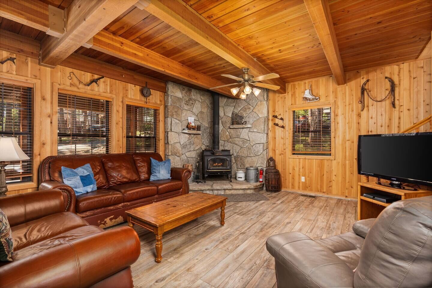 TV, fireplace, DVD player