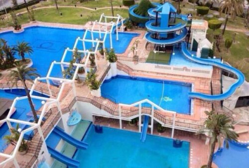 Benal Beach resort Benalmadena Malaga pools and slides wifi parking,