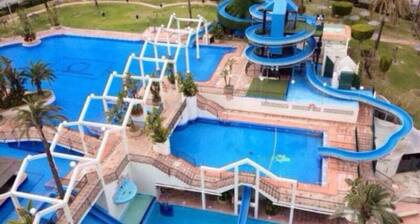 Benal Beach resort Benalmadena Malaga pools and slides wifi parking,
