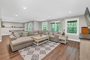 Fireplace, video games, table tennis