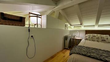 Desk, iron/ironing board, travel crib, WiFi (free)