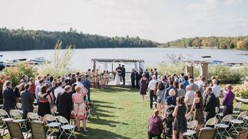 Outdoor wedding area