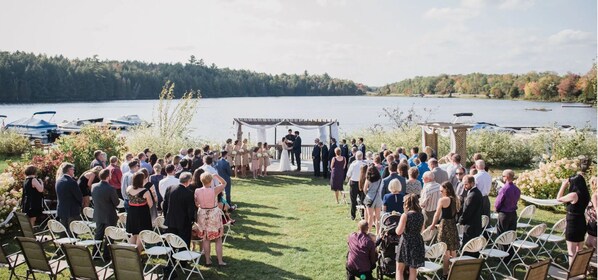 Outdoor wedding area