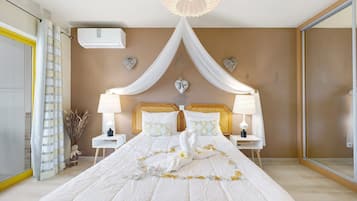 1 habitación, tabla de planchar con plancha, wifi gratis y ropa de cama