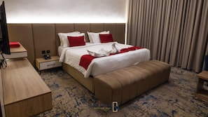 Betten mit Memory-Foam-Matratzen, Minibar, Verdunkelungsvorhänge