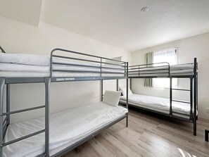 1 slaapkamer, een strijkplank/strijkijzer, wifi, beddengoed