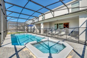 Una piscina riscaldata