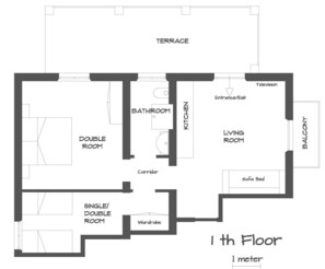 Floor plan - Thea apartment Comfort with terrace and balcony (Torri del Benaco)