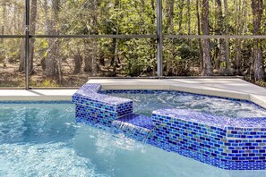 Indoor pool, a heated pool - Stylish and Cozy Pool Home near Disney in a Gated Community (Kissimmee)