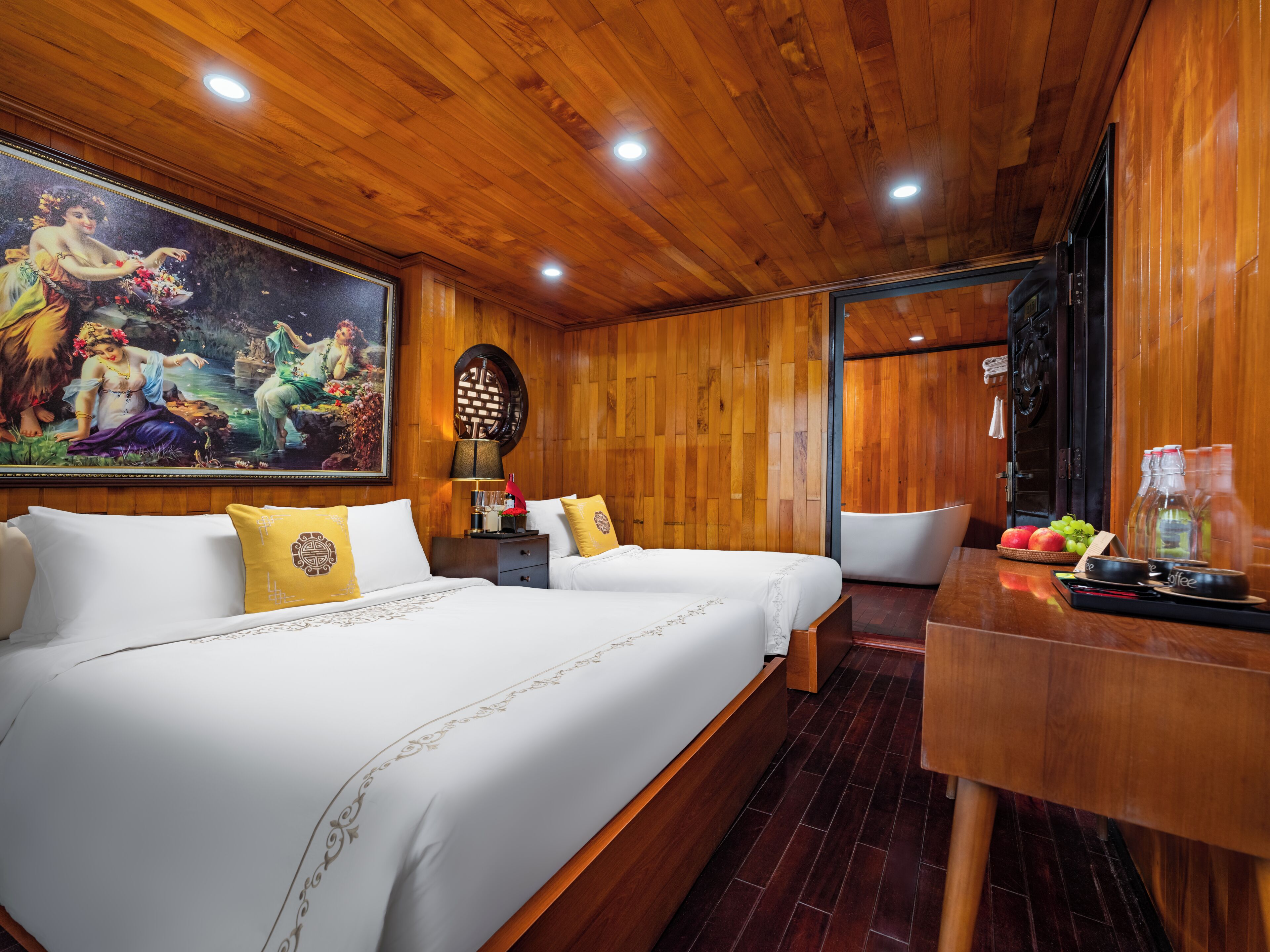 Family Triple Room | Pillowtop beds, desk, blackout drapes, soundproofing