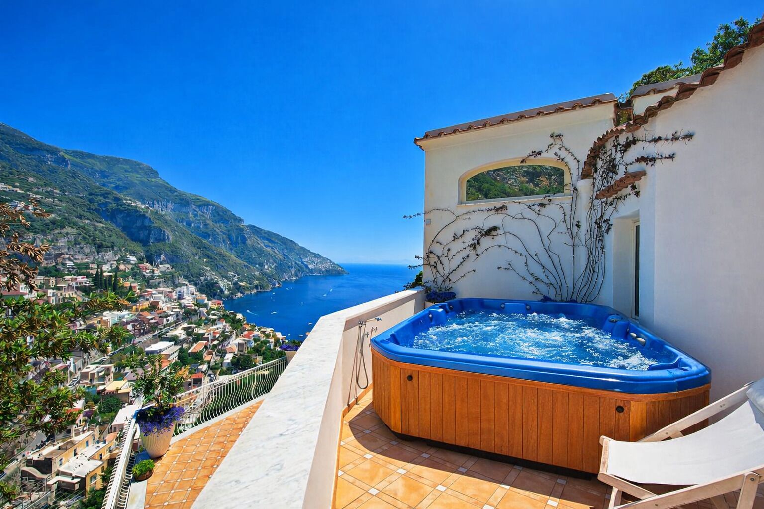 Tina de hidromasaje al aire libre