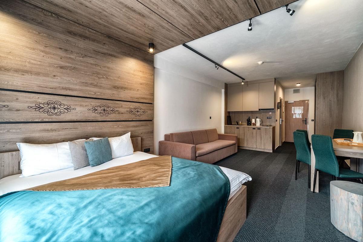 Klassieke studio suite | 1 slaapkamer, luxe beddengoed, Select Comfort-bedden, een bureau