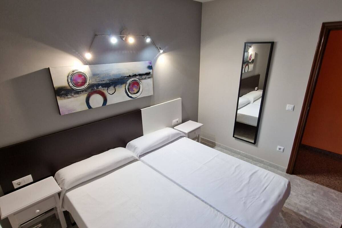 Desk, free WiFi, bed sheets