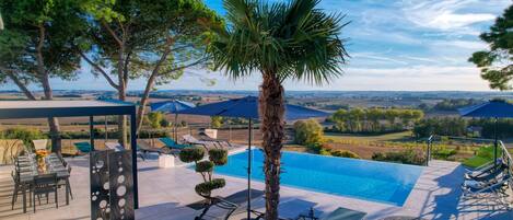 Outdoor pool, a heated pool