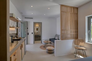 Suite, Sea View | Private kitchenette | Fridge, stovetop, coffee/tea maker, electric kettle - Clementina Paros (Paros)