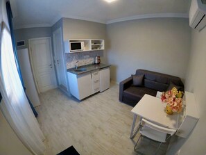 Fridge, microwave, cookware/dishes/utensils, dining tables - Miralya Homes (Fethiye)