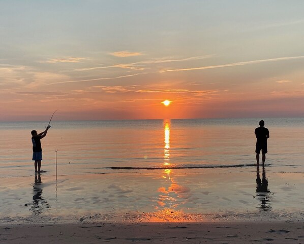 Sun loungers, beach towels
