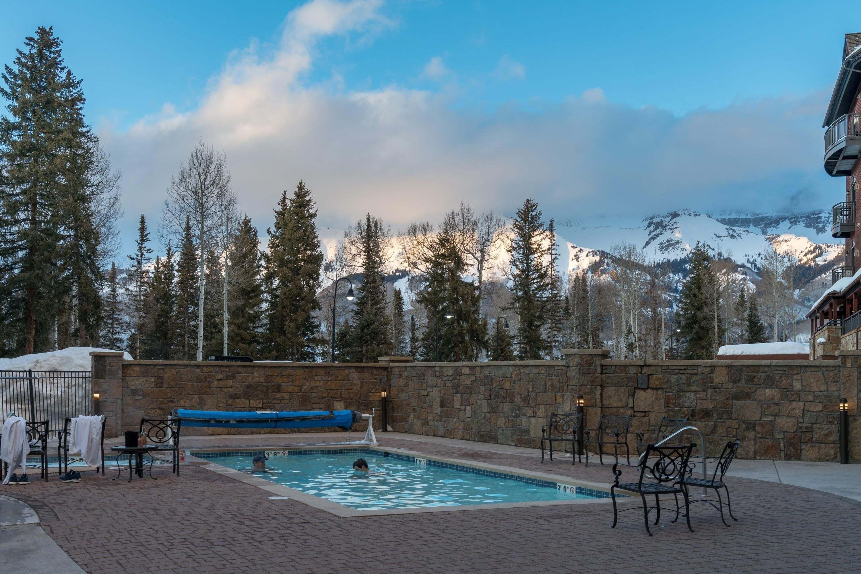 A heated pool