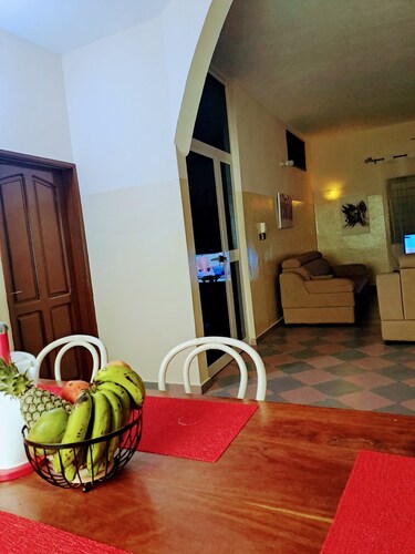 Beach and coconut trees