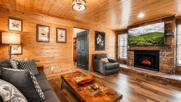 TV, fireplace, offices