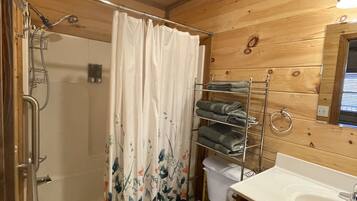 Towels, soap, shampoo